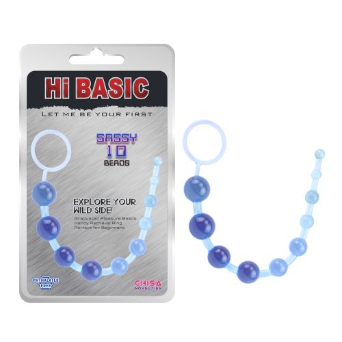 SASSY ANAL BEADS BLUE OR PINK AVAILABLE