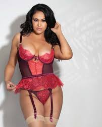 Lace Bustier with G-String - Large